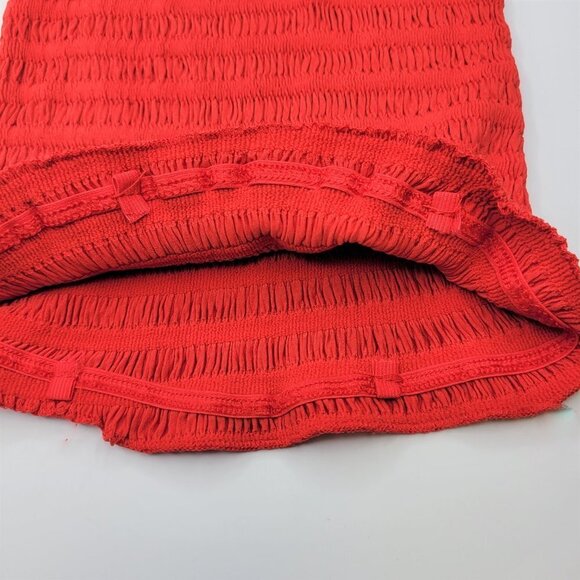 RED Sexy Crop Top Strapless Tube Top Smocked Stretchy Summer Bandeau - NEW - Picture 6 of 11